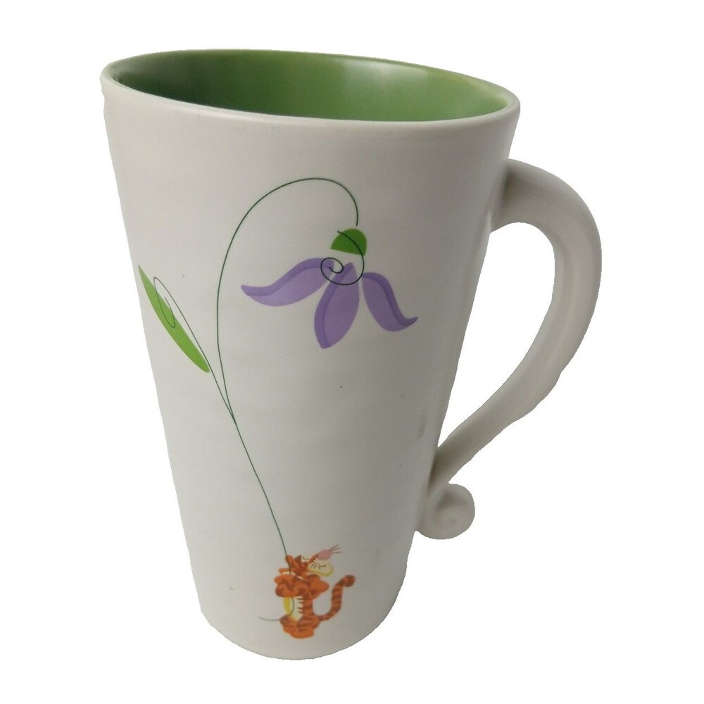 Disney Store Winnie the Pooh Tigger & Butterflies Ceramic Tall Coffee Mug